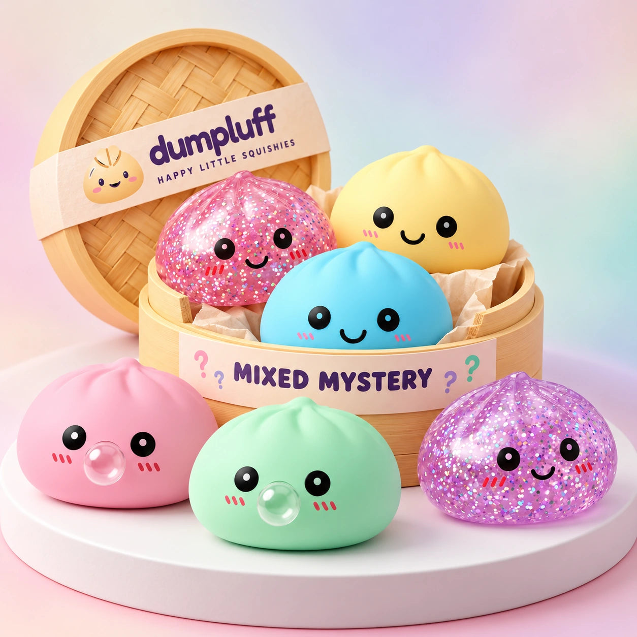Mixed Dumpling Squishy Mystery Box – 4 or 6 Pieces