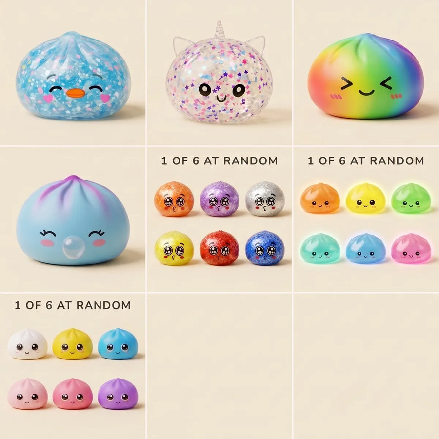 XXL Back to School Dumpling Squishy Set 7 Pieces