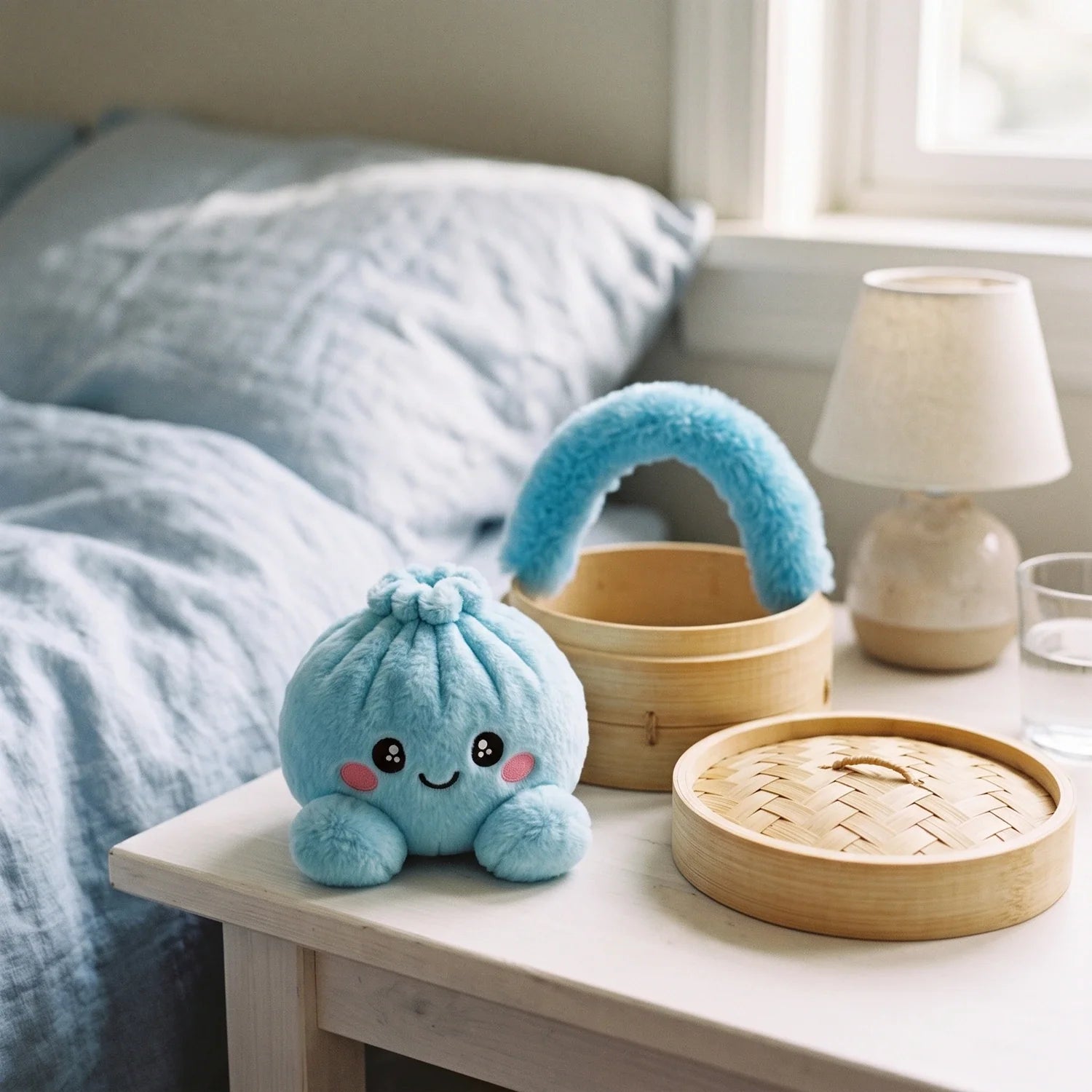 Sky Blue Dumpling Squishy Plush – view 7