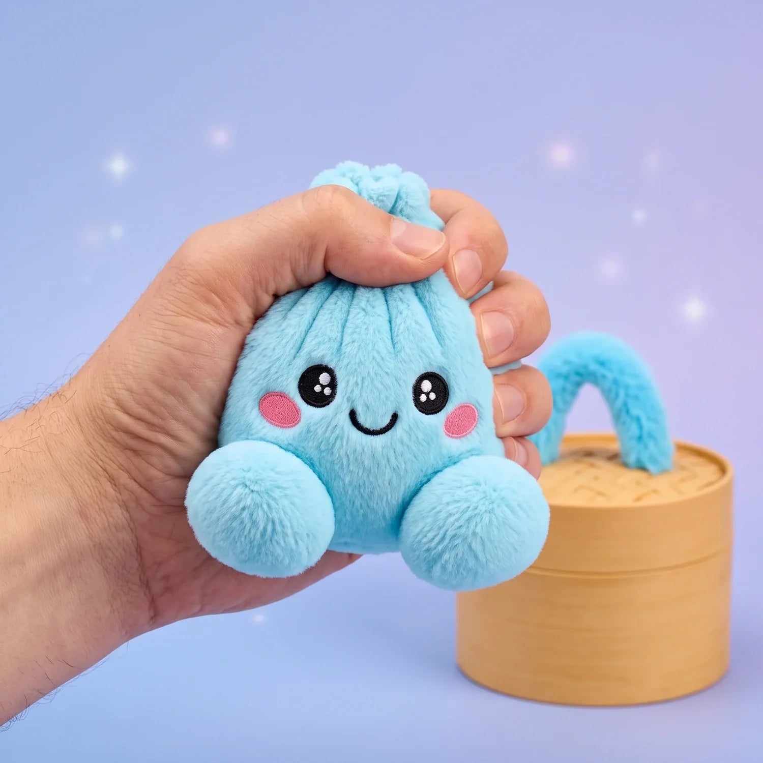 Sky Blue Dumpling Squishy Plush – view 4