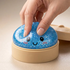 Blue Glitter Dumpling Squishy – view 5