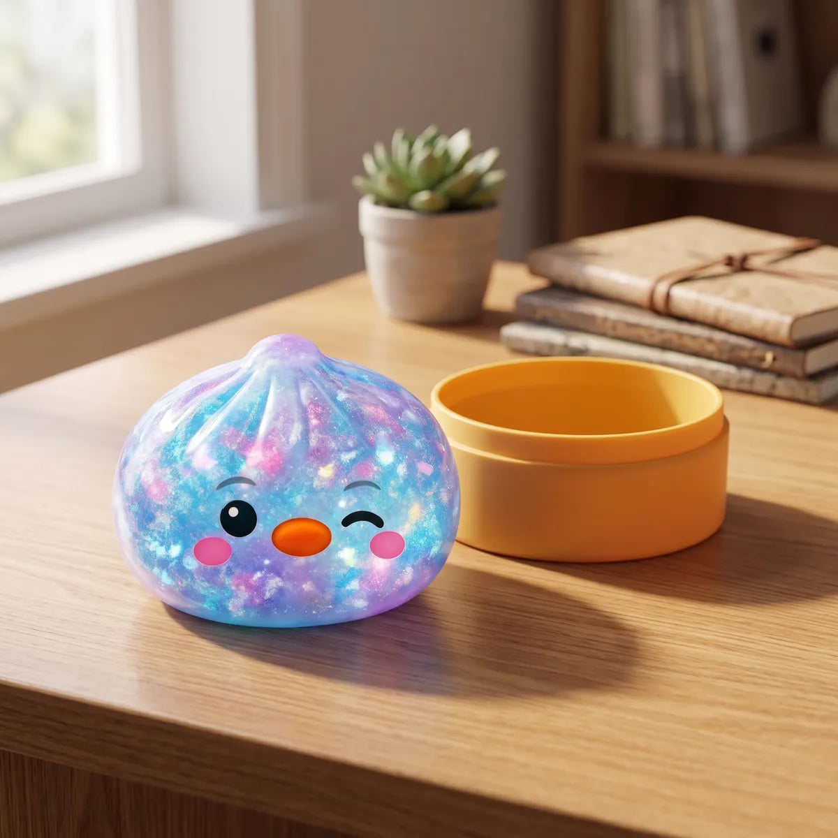 Galaxy Blue Penguin Dumpling Squishy – view 7