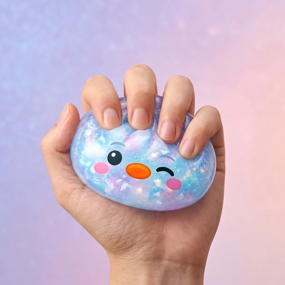 Galaxy Blue Penguin Dumpling Squishy – view 4
