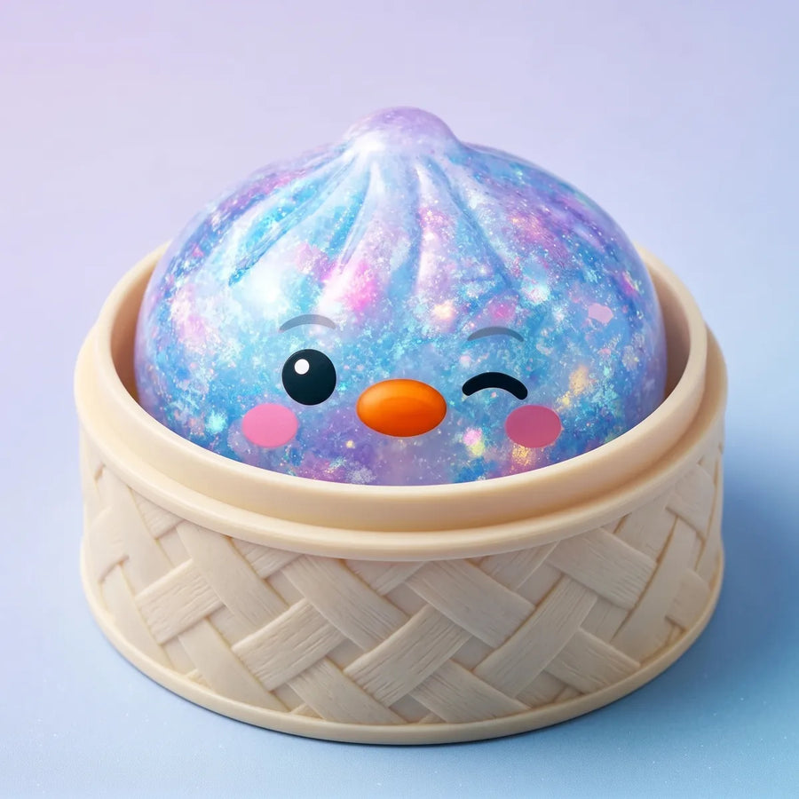 Galaxy Blue Penguin Dumpling Squishy