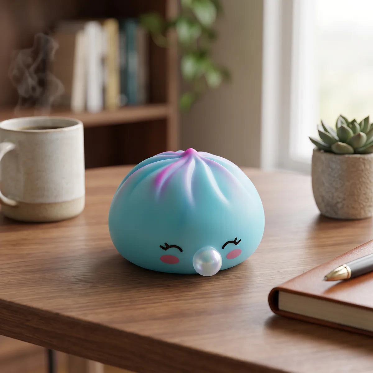 Frost Blue Rare Bubble-Blowing Dumpling Squishy – view 7