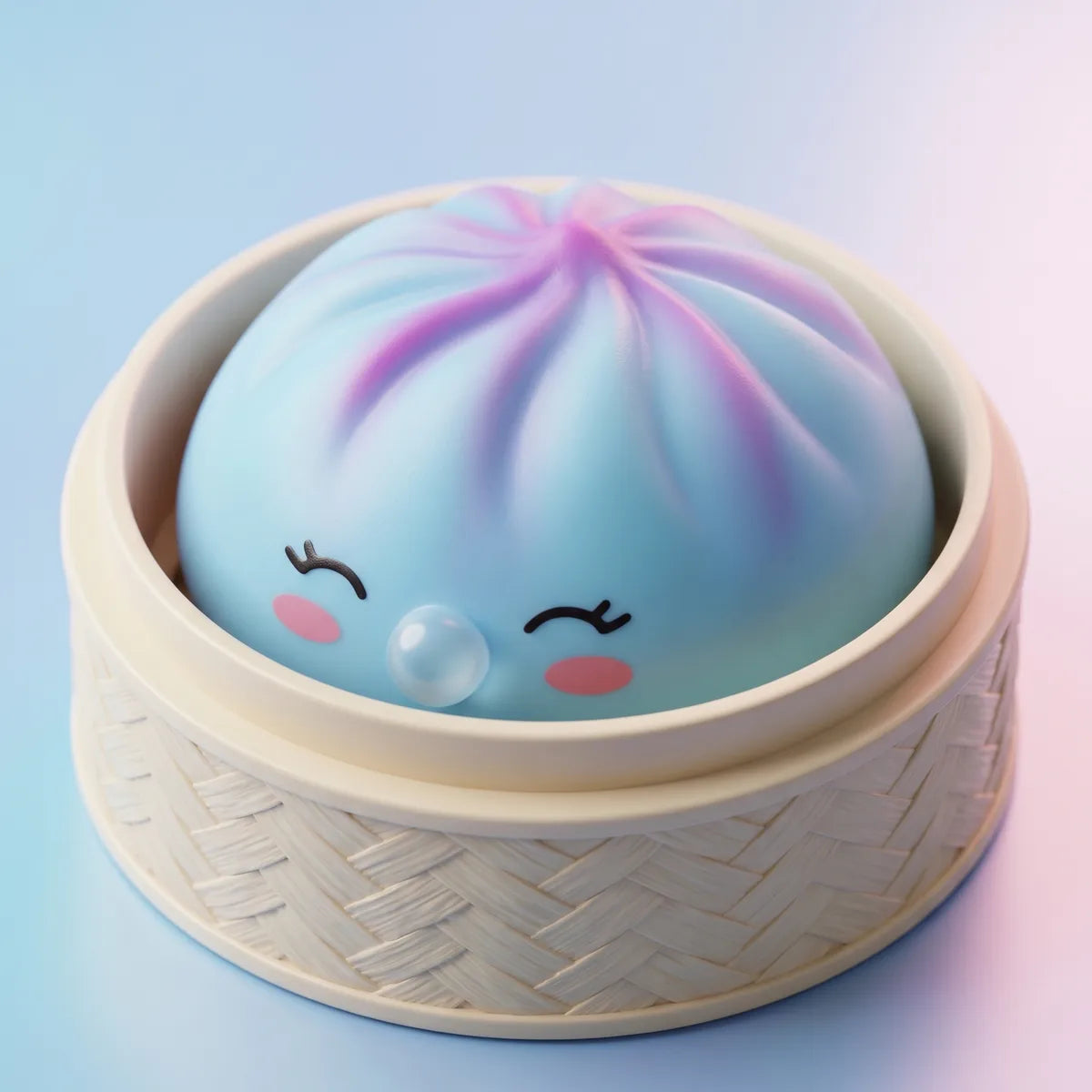 Frost Blue Rare Bubble-Blowing Dumpling Squishy – view 2