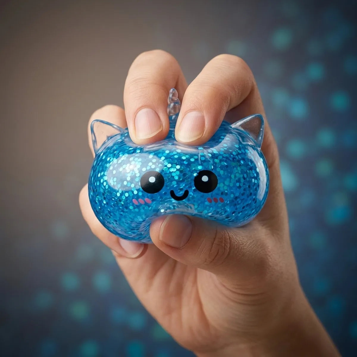 Sapphire Blue Unicorn Glitter Dumpling Squishy – view 4