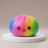 Colorful Large Rainbow Dumpling Squishy – view 1