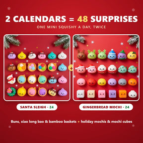 Christmas Duo Dumpling Squishy Advent Calendar Set 48 Pieces – view 2