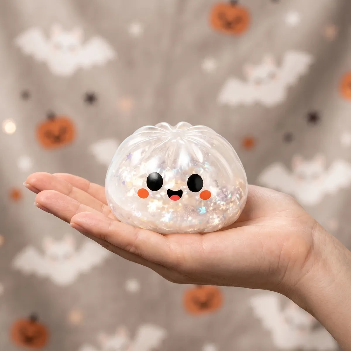Glitter Ghost Halloween Dumpling Squishy – view 3
