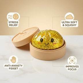 Luxe Gold Glitter Dumpling Squishy – view 6