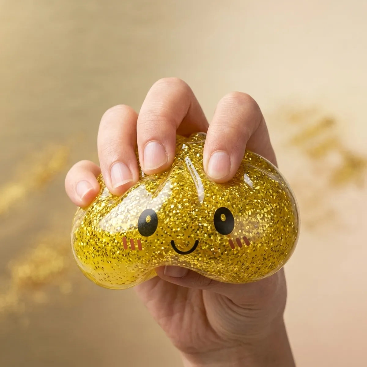 Luxe Gold Glitter Dumpling Squishy – view 4
