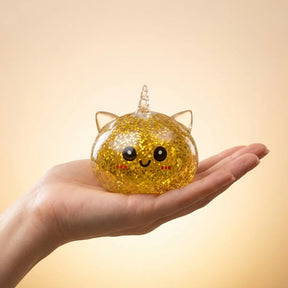 Wishful Gold Unicorn Glitter Dumpling Squishy – view 3