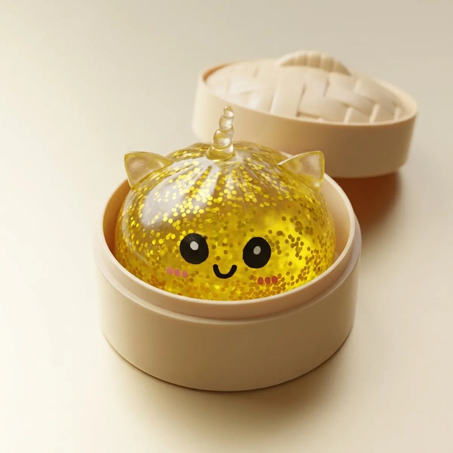 Wishful Gold Unicorn Glitter Dumpling Squishy