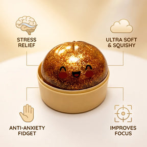 Treasure Gold Unique Glitter Dumpling Squishy – view 6