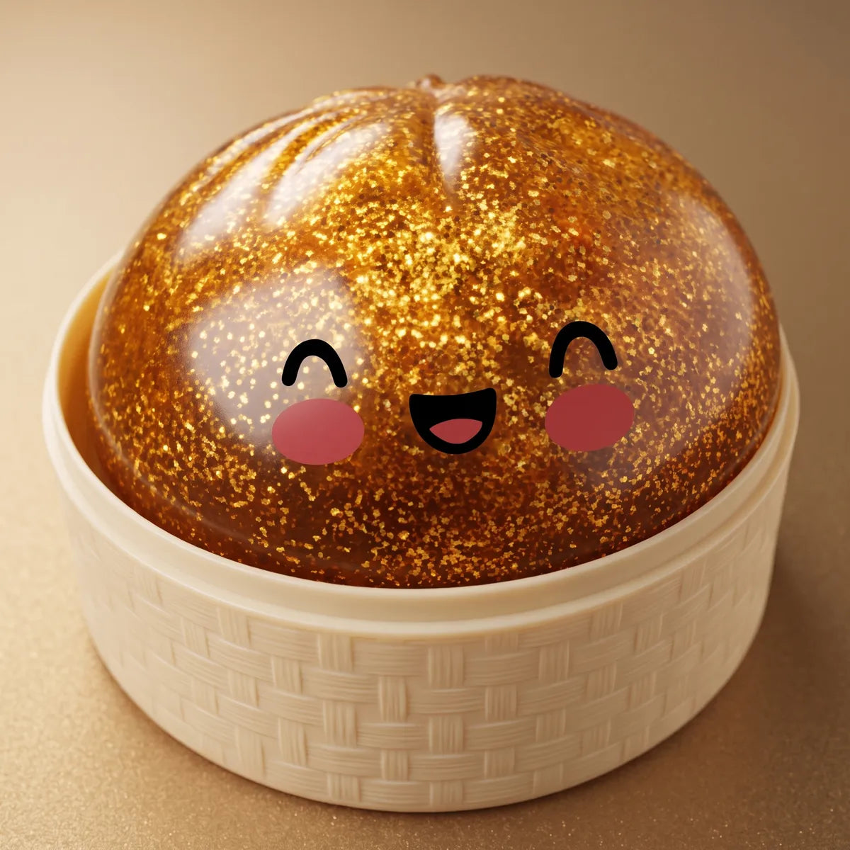 Treasure Gold Unique Glitter Dumpling Squishy – view 2