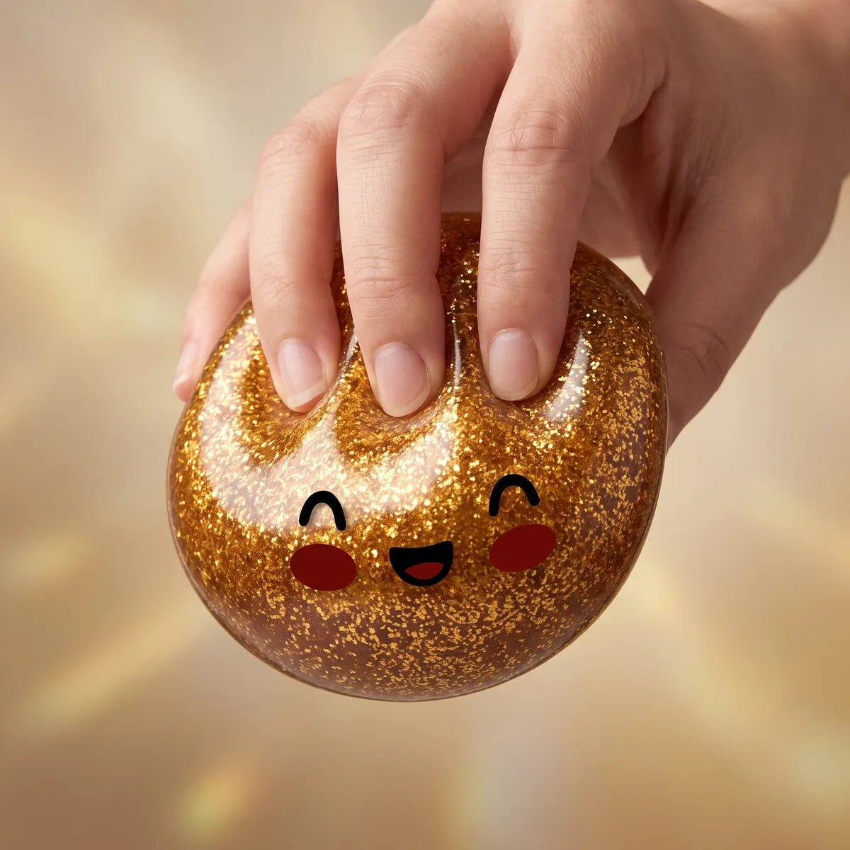 Treasure Gold Unique Glitter Dumpling Squishy – view 5