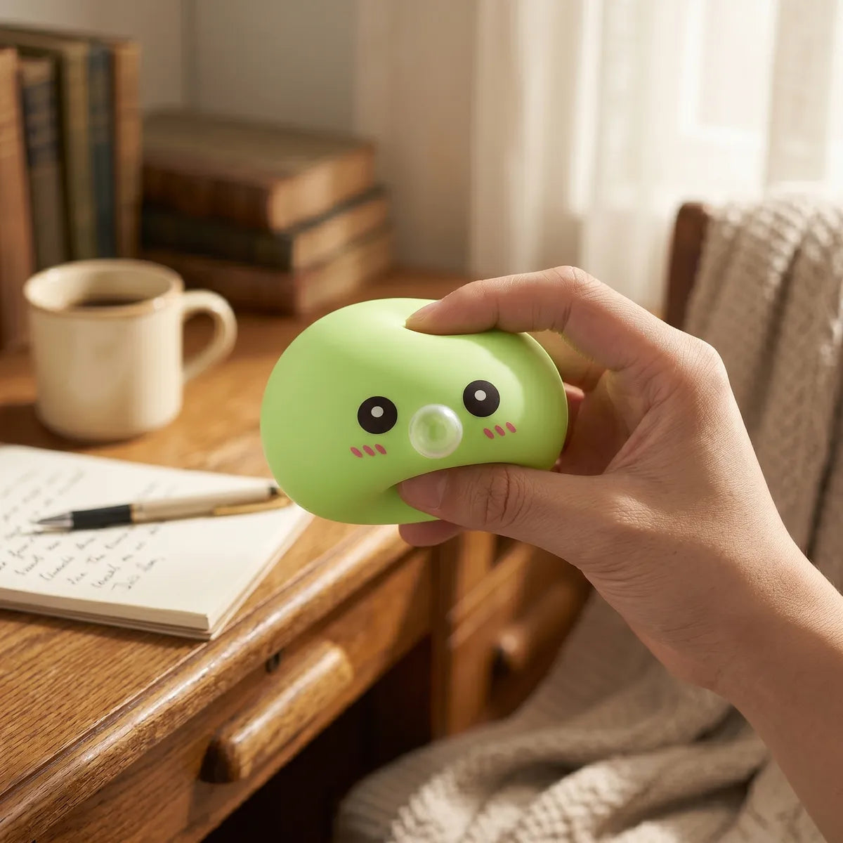 Fresh Green Bubble-Blowing Dumpling Squishy – view 6