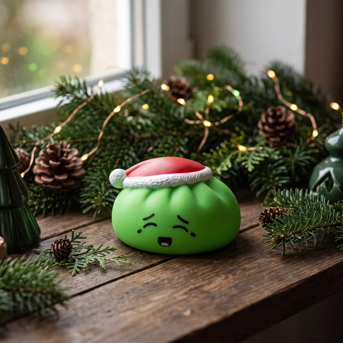 Elf Green Christmas Hat Dumpling Squishy – view 7