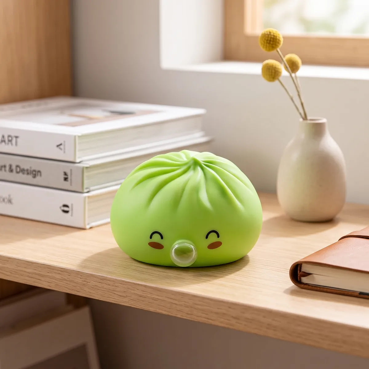 Matcha Green Rare Bubble-Blowing Dumpling Squishy – view 7