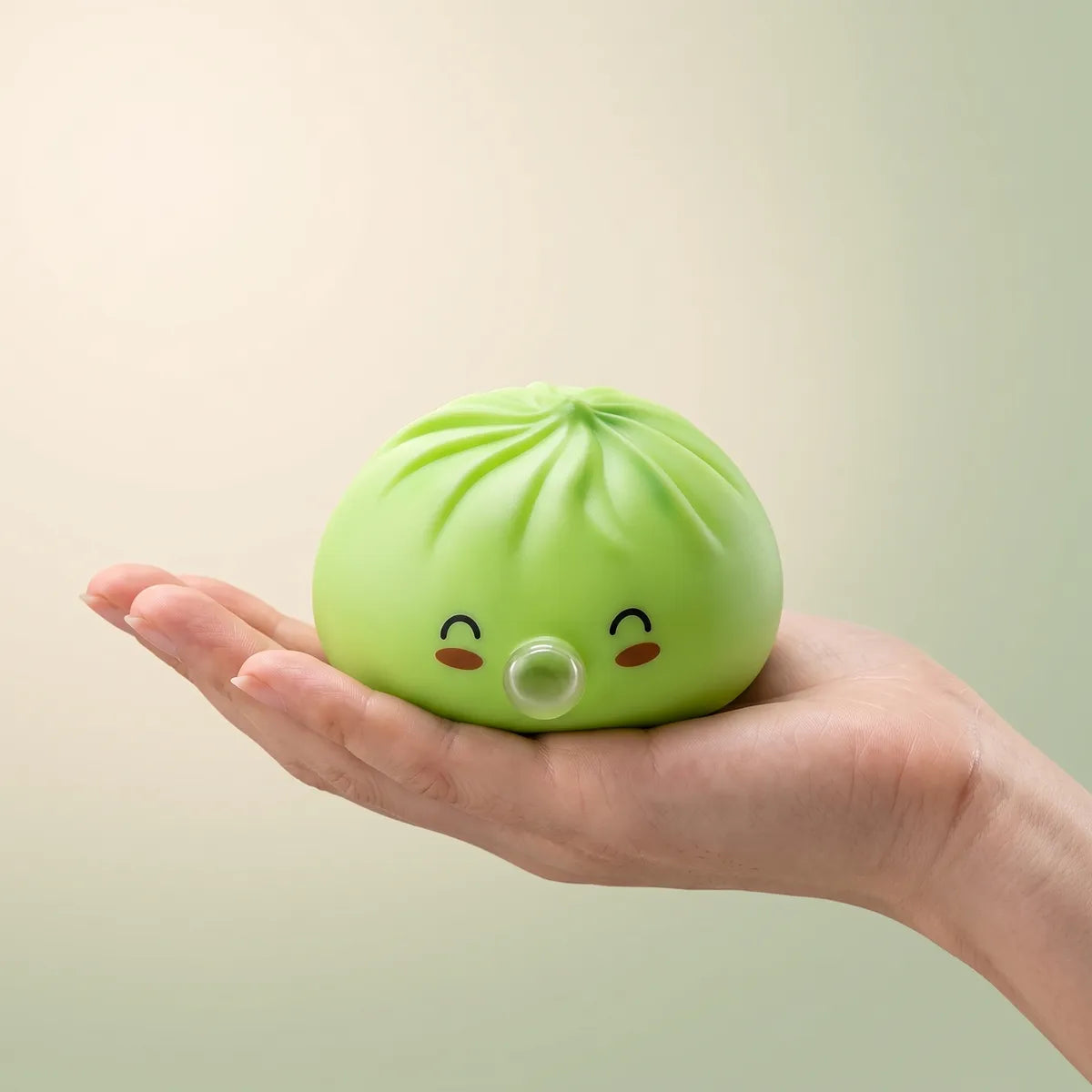Matcha Green Rare Bubble-Blowing Dumpling Squishy – view 3