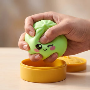 Pistachio Green Wink Dumpling Squishy – view 5