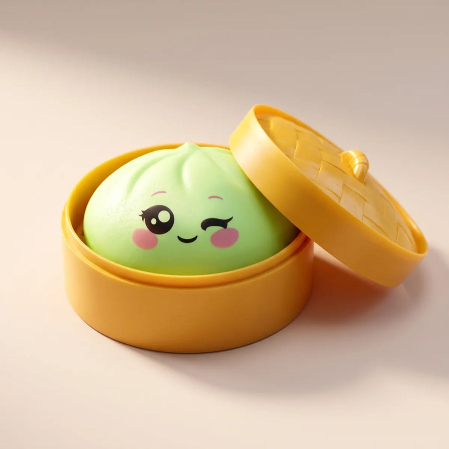 Pistachio Green Wink Dumpling Squishy