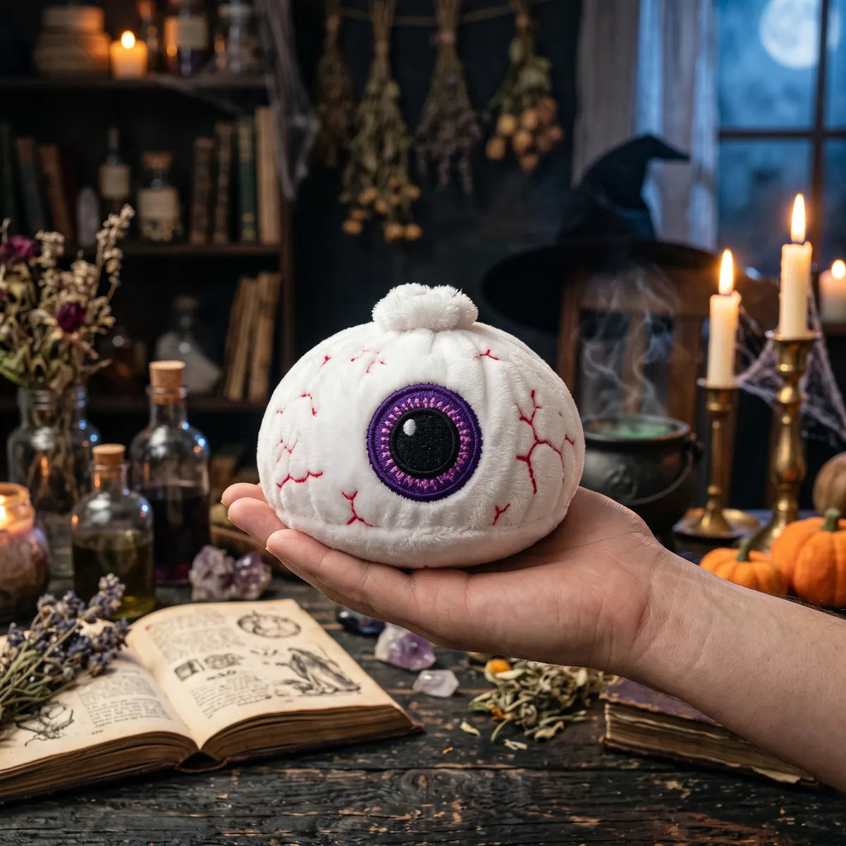 Watchful Halloween Eyeball Dumpling Squishy Plush – view 3