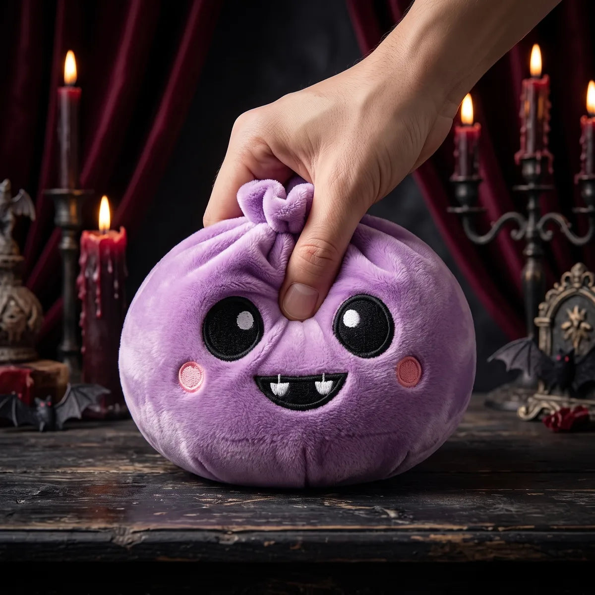 Velvet Halloween Vampire Dumpling Squishy Plush – view 4