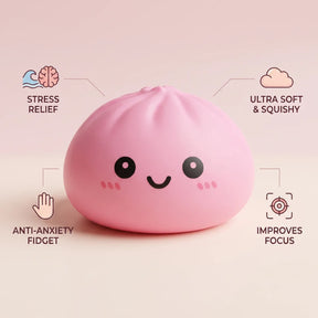 Jumbo Large Pink Dumpling Squishy – view 5
