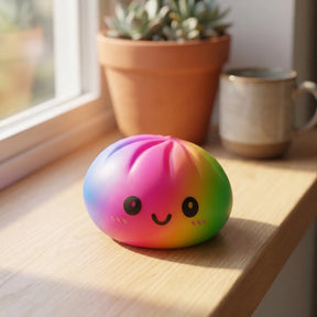 Colorful Large Rainbow Dumpling Squishy – view 7