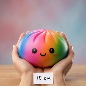 Colorful Large Rainbow Dumpling Squishy – view 2