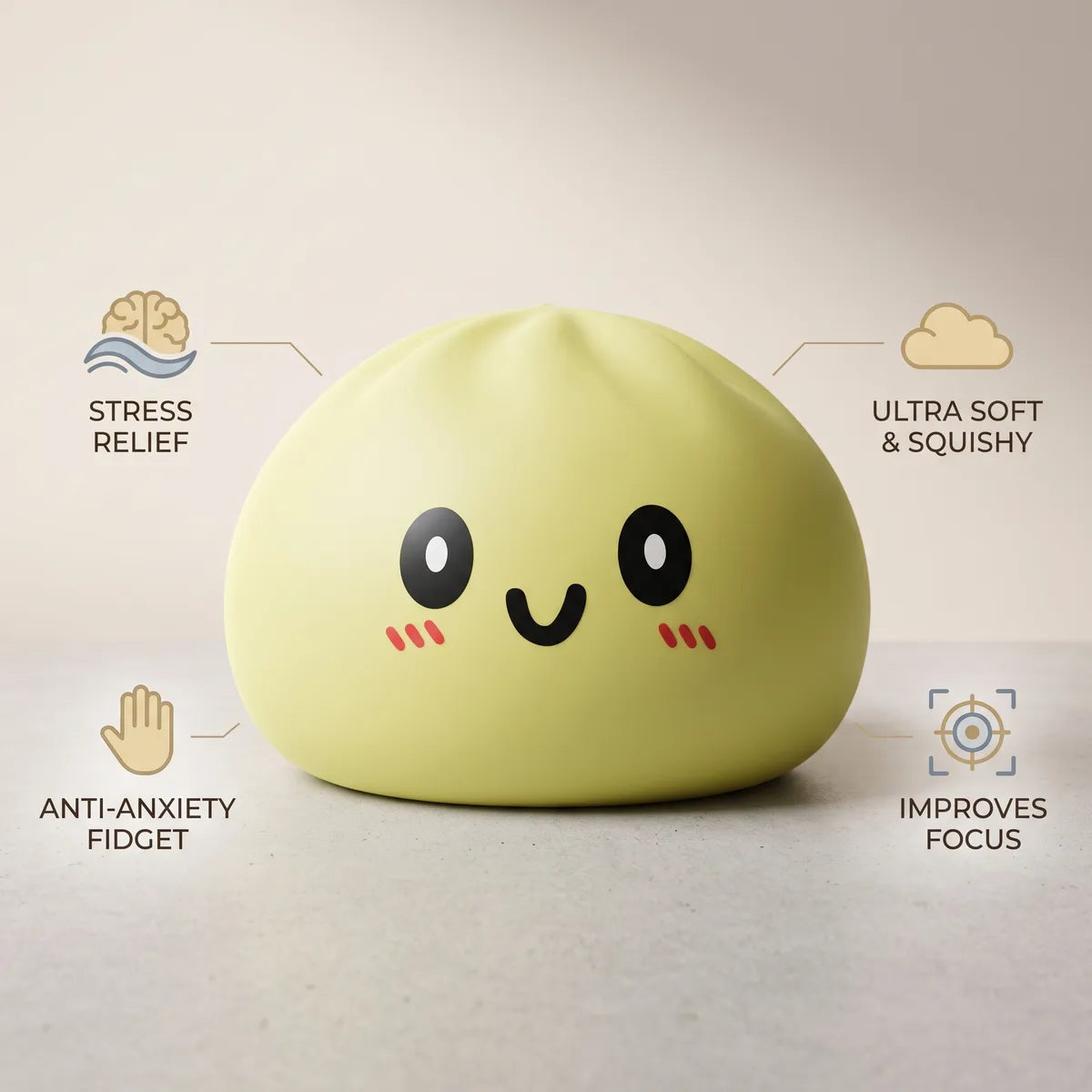 Jumbo Large Yellow Dumpling Squishy – view 5