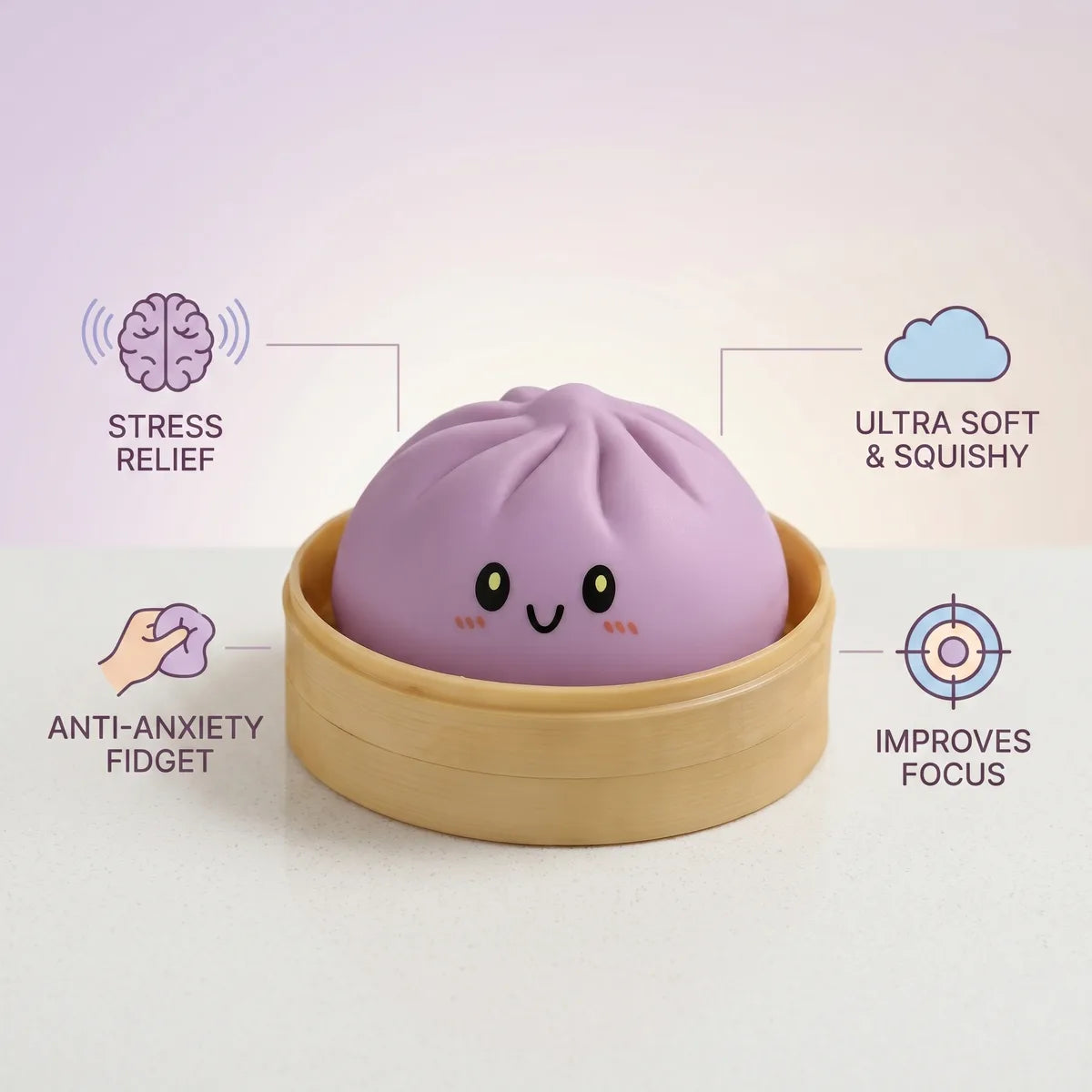 Berry Magenta Dumpling Squishy – view 5