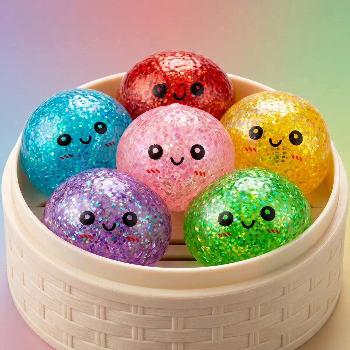 Shiny Mini Metallic Dumpling Squishy – view 3