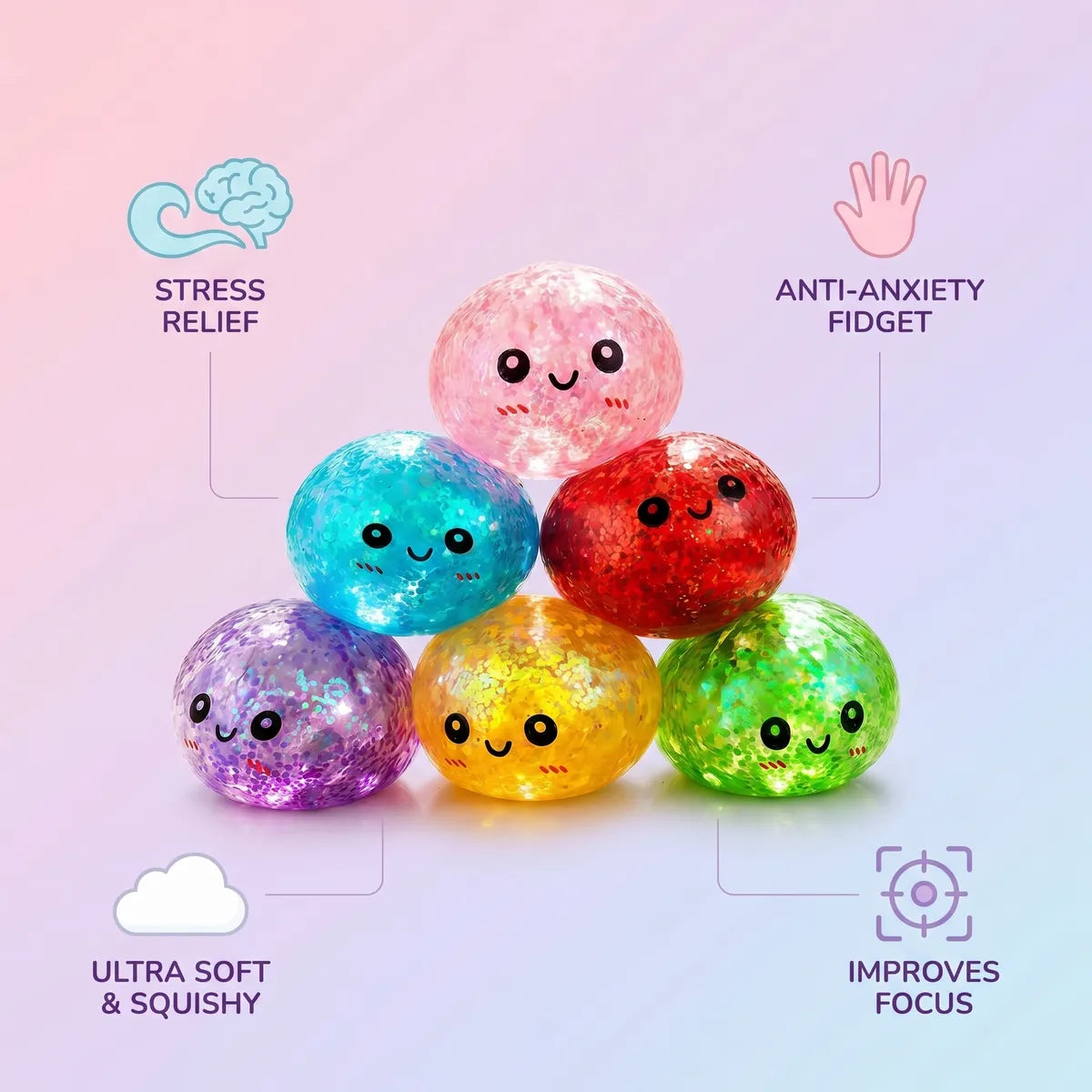 Shiny Mini Metallic Dumpling Squishy – view 7