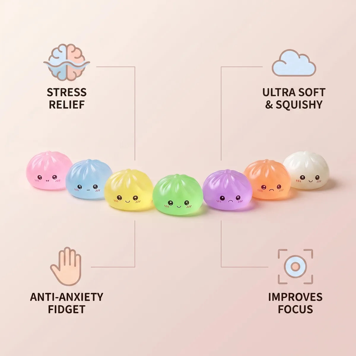 Sweet Mini Sugar Dumpling Squishy – view 6