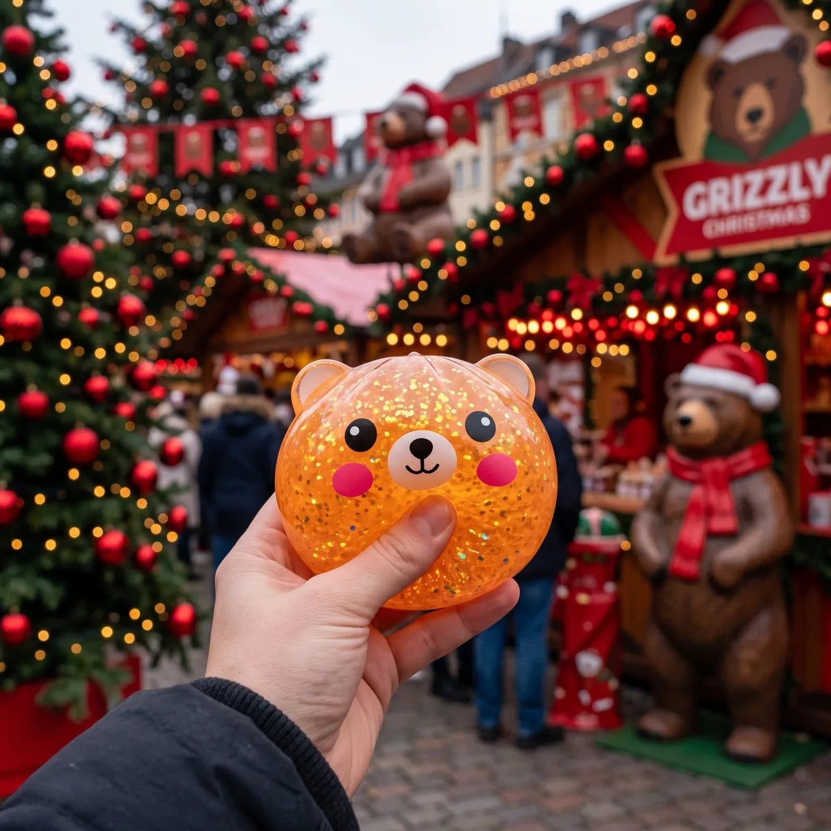 Jelly Mystery Bear Glitter Dumpling Squishy – view 6
