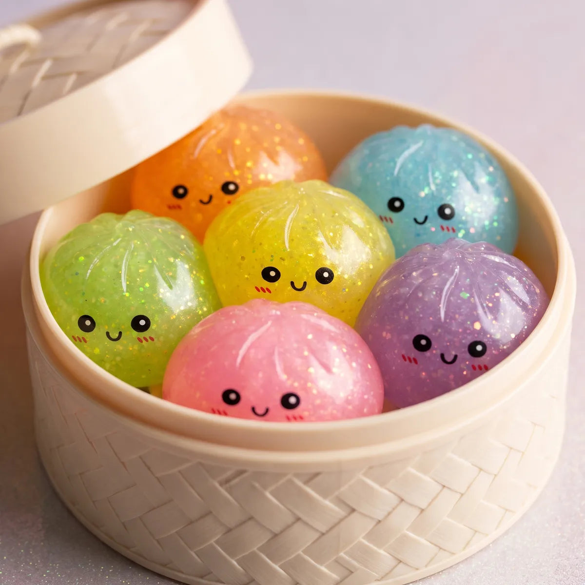 Mystery Glow In Dark Glitter Dumpling Squishy Blind Box – view 3