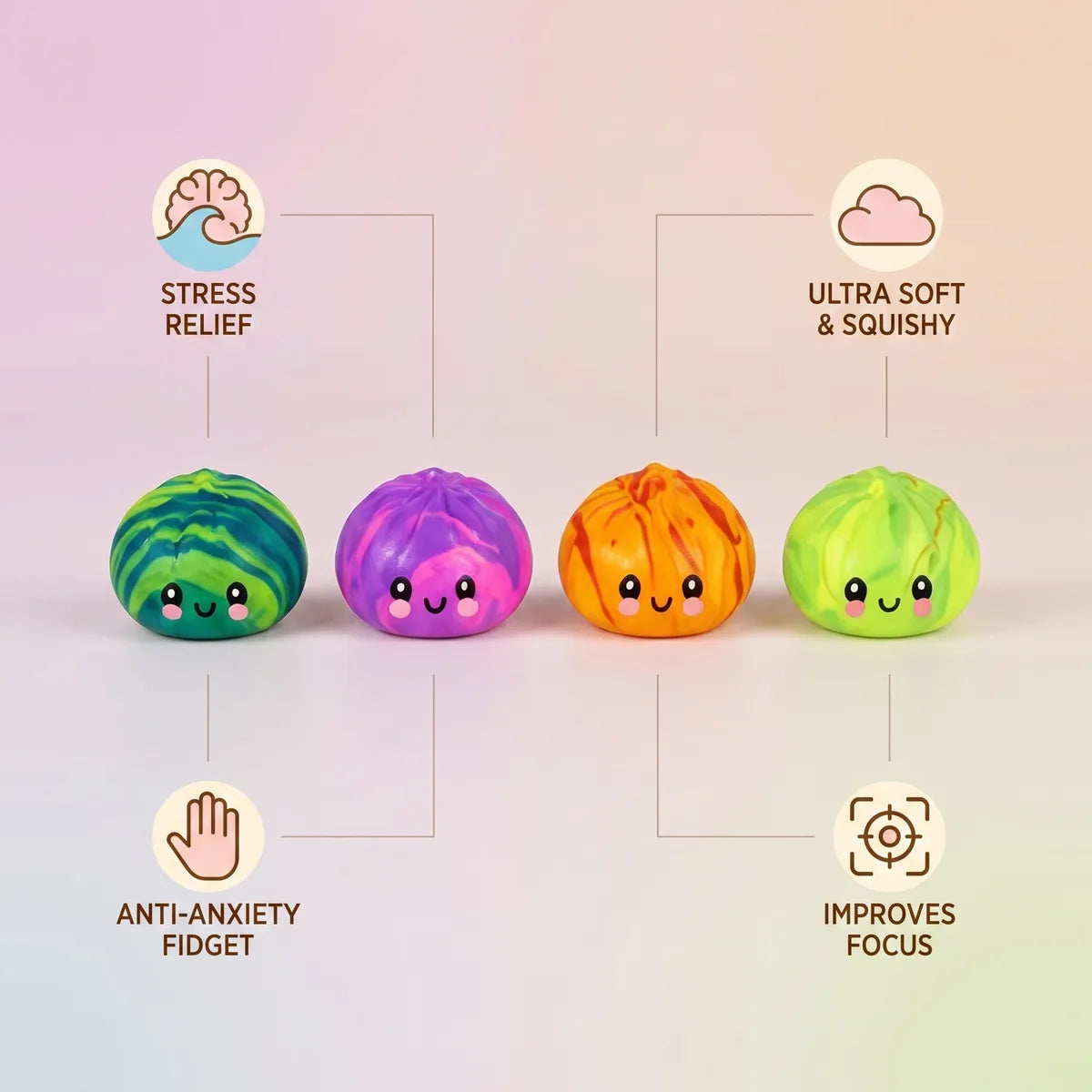Swirl Mystery Mini Tie Dye Dumpling Squishy – view 7