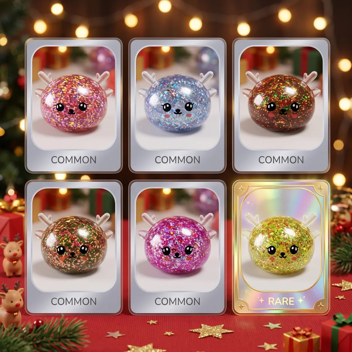Twinkling Mystery Reindeer Dumpling Squishy – view 2