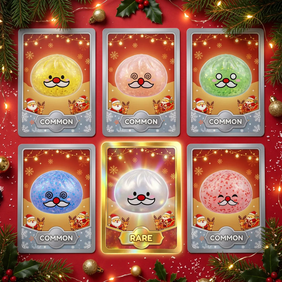 Cheery Mystery Santa Mustache Dumpling Squishy