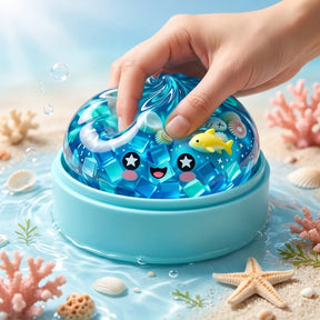 Coral Reef Ocean Glitter Dumpling Squishy – view 4