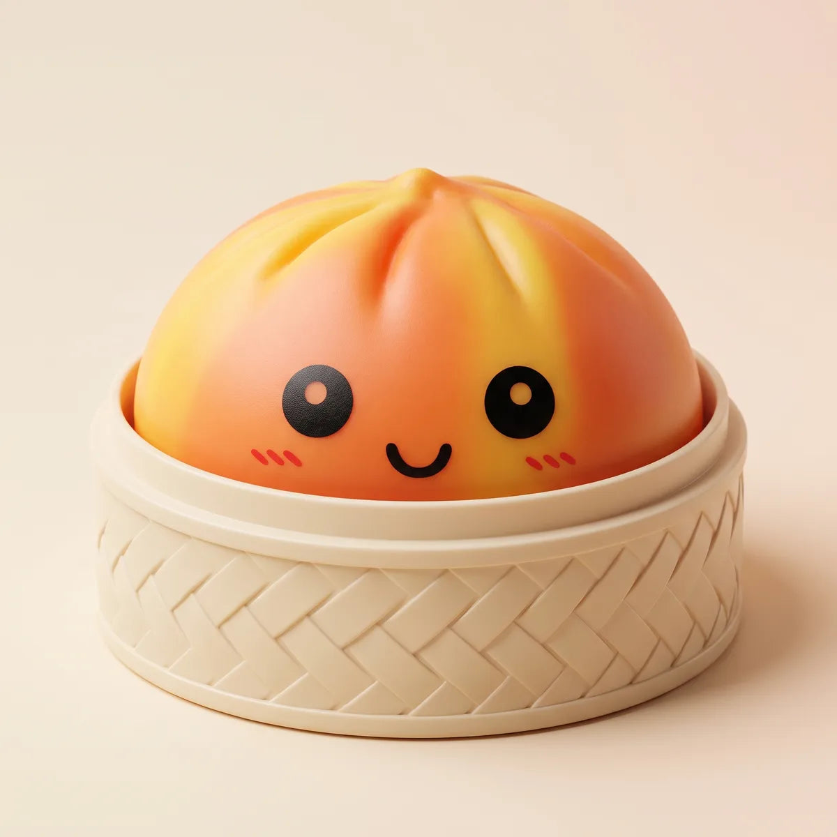 Sunset Orange Tie Dye Dumpling Squishy – view 2