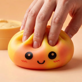 Sunset Orange Tie Dye Dumpling Squishy – view 4