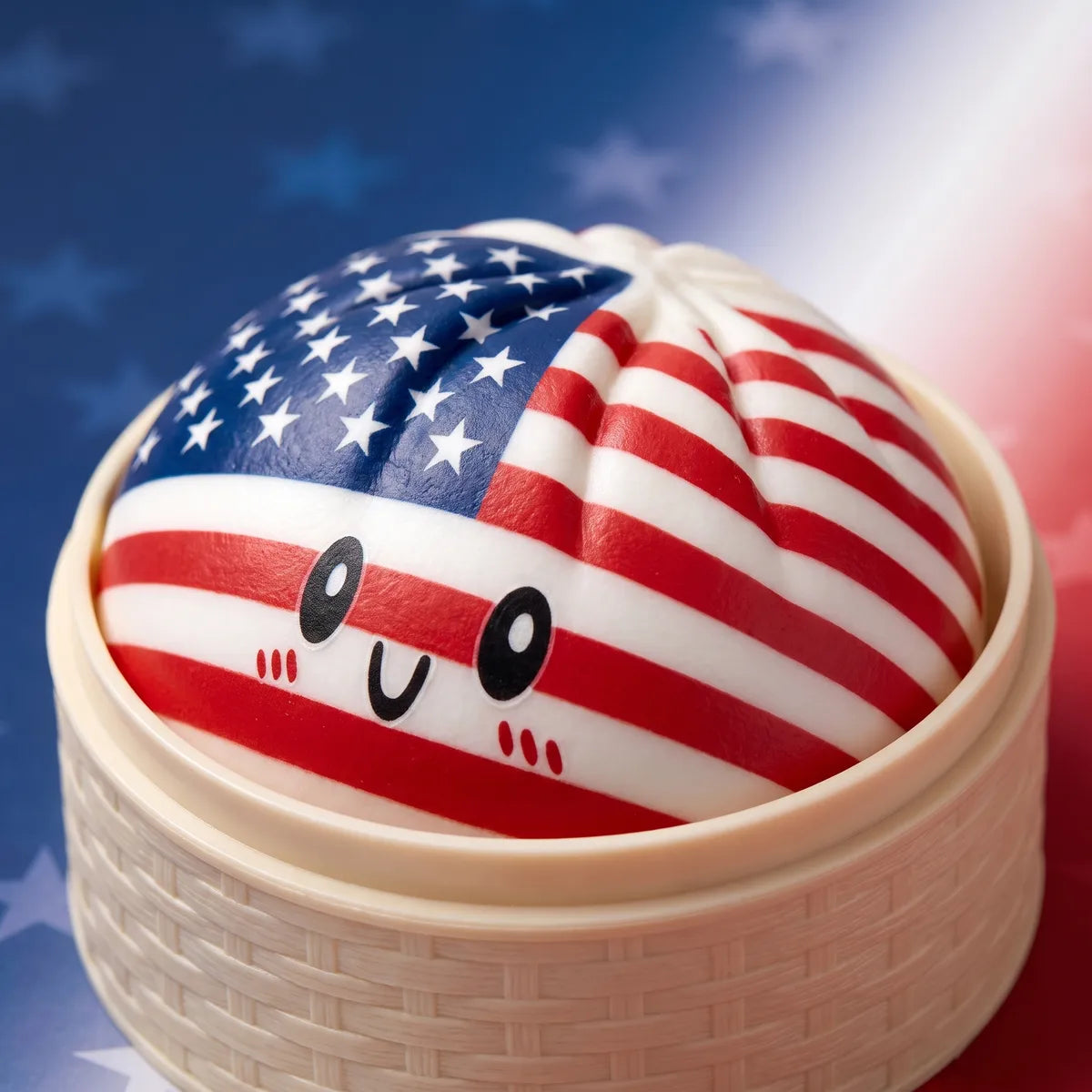 Liberty Patriotic 4th July Dumpling Squishy – view 2
