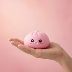 Plump Pink Bubble-Blowing Dumpling Squishy – view 3