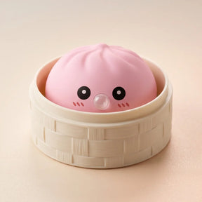 Plump Pink Bubble-Blowing Dumpling Squishy – view 2