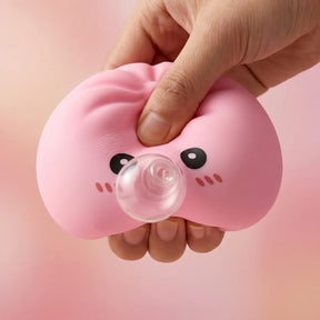 Plump Pink Bubble-Blowing Dumpling Squishy – view 5