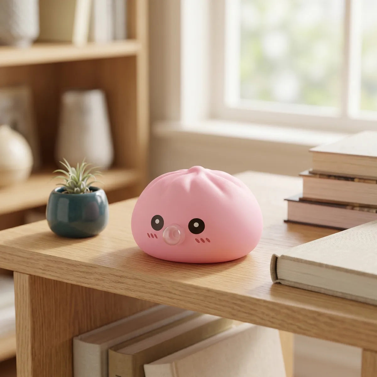 Plump Pink Bubble-Blowing Dumpling Squishy – view 8